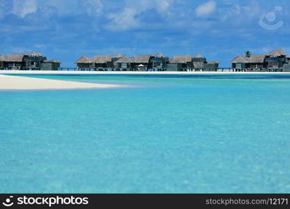 tropical beach nature landscape with white sand at summer