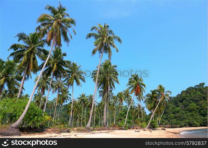 Tropical beach on an island in Thailand