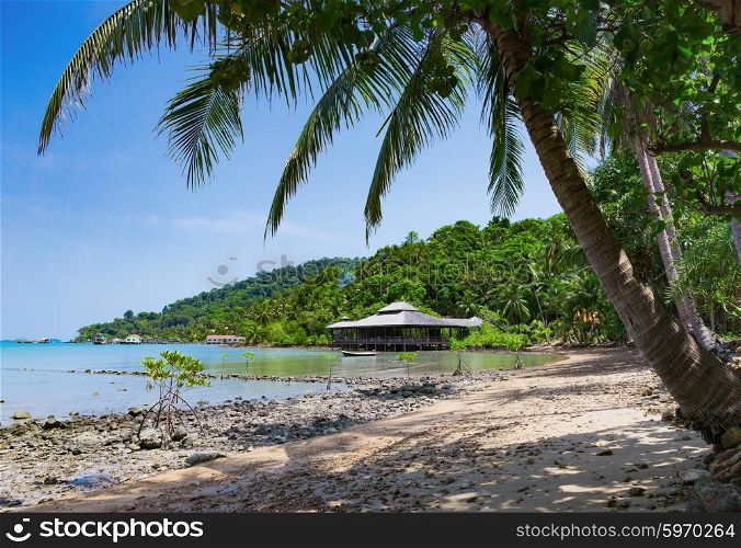 Tropical beach on the island of Koh Chang in Thailand