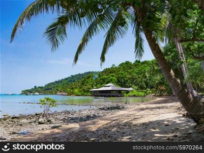 Tropical beach on the island of Koh Chang in Thailand
