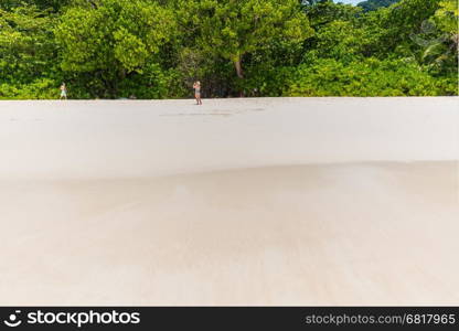 Tropical beach Sea Sand sky and summer day