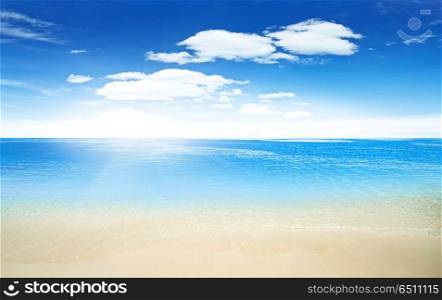 Tropical beach summer background. Tropical beach summer background. Beautiful ocean panorama. Tropical beach summer background