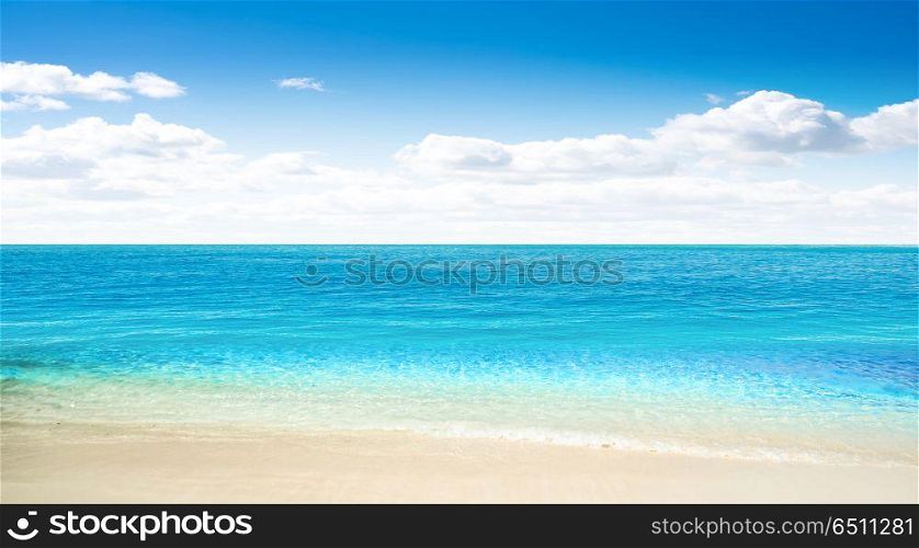 Tropical beach summer background. Tropical beach summer background. Beautiful ocean panorama. Tropical beach summer background
