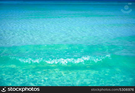 Tropical beach turquoise water texture in Mexico