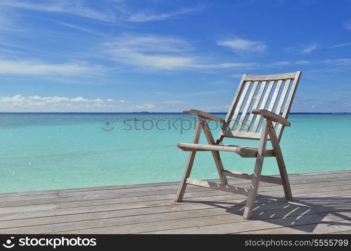 tropical beach with white sand at summer