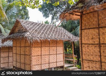 Tropical Bungalows made from Bamboo. Tropical Bungalows made from Bamboo on Koh Rong