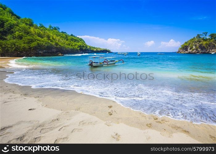 Tropical coastline of Nusa Penida island. Bali. Indonesia.