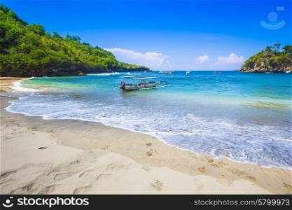 Tropical coastline of Nusa Penida island. Bali. Indonesia.