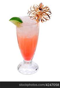 tropical cocktail.isolated on white background.clipping Path