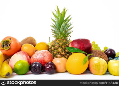 tropical fruit isolated on a white background