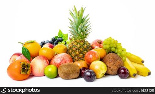 tropical fruit isolated on a white background