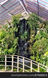 tropical greenhouses park Anduze bamboo where almost all species are represented and promoted in an Asian garden