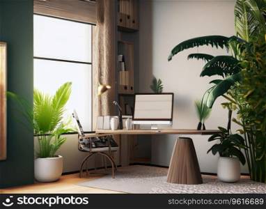 Tropical interior working room