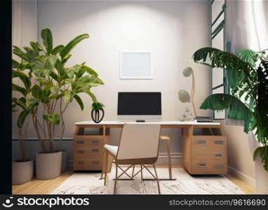 Tropical interior working room