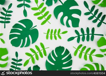 tropical monstera plants style cut paper