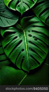 Tropical palm leaves, jungle leaves, Spathiphyllum cannifolium concept, green abstract texture, natural background, tropical leaves.