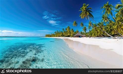 Tropical paradise beach with white sand and crystal clear blue water. Travel tourism. Tropical paradise beach with white sand and crystal clear blue water. Travel tourism.. Tropical paradise beach with white sand and crystal clear blue water. Travel tourism.