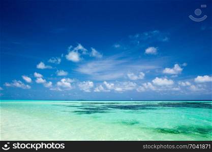 Tropical paradise landscape in Maldives