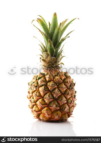 Tropical pineapple (ananas) isolated on white background