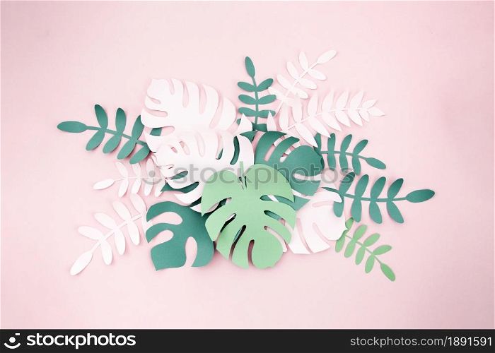 tropical plants style cut paper. Resolution and high quality beautiful photo. tropical plants style cut paper. High quality and resolution beautiful photo concept