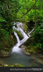 Tropical rain forest waterfall, Thailand