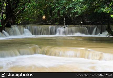 Tropical rainforest waterfall, Thailand