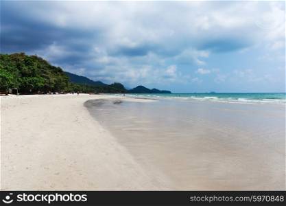 Tropical sand beach on an island in Thailand