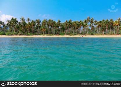 Tropical sand beach on island in Thailand