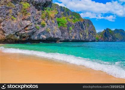 Tropical sand beach, Palawan, Philippines, Southeast Asia
