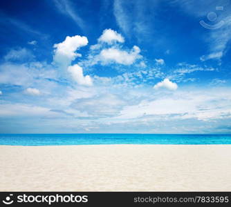 tropical sea and blue sky