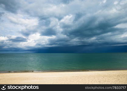 tropical sea under the blue sky