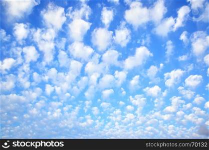 Tropical sky with clouds, may be used as background
