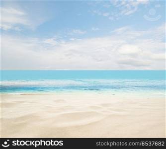 Tropical summer beach. Tropical summer beach. Ocean outdoor day landscape. Tropical summer beach