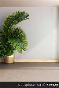 Tropical summer interior room with copy space