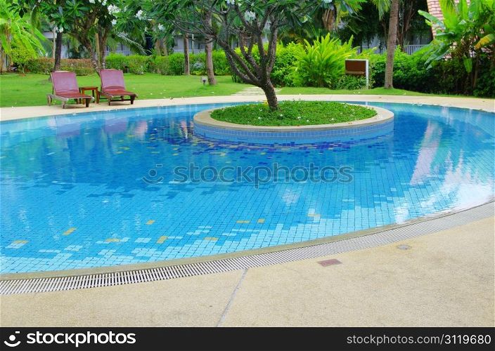 Tropical swimming pool in thailand