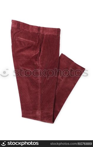 Trousers isolated on the white