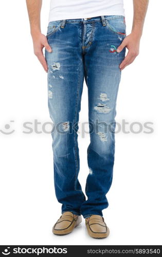 Trousers isolated on the white background