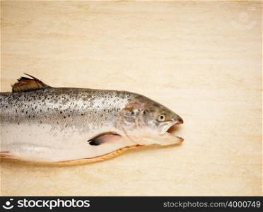 Trout on a cutting board
