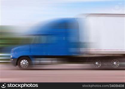 Truck fast moving