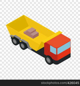Truck icon in isometric 3d style on transparent background. Isometric truck icon