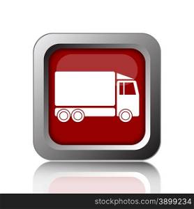 Truck icon. Internet button on white background