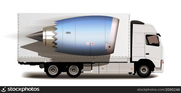 Truck - Tracking system - Packages delivery concept