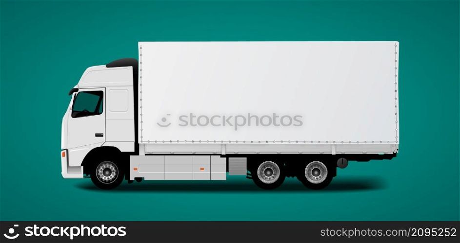 Truck - Tracking system - Packages delivery concept
