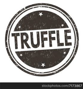 Truffle sign or stamp on white background, vector illustration