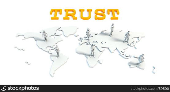 Trust Concept with a Global Business Team. Trust Concept with Business Team