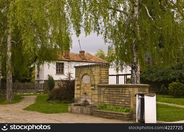 Tryavna fountain ? old style historical city in North Bulgaria