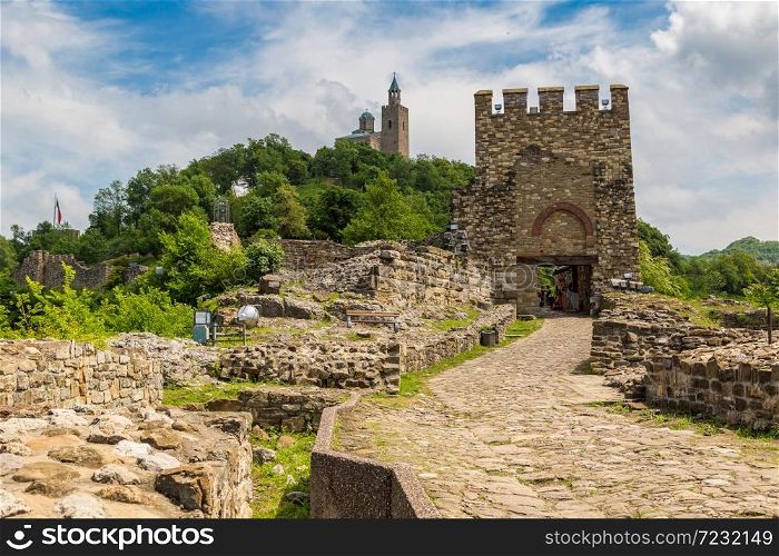 Tsarevets Fortress in Veliko Tarnovo in a beautiful summer day, Bulgaria