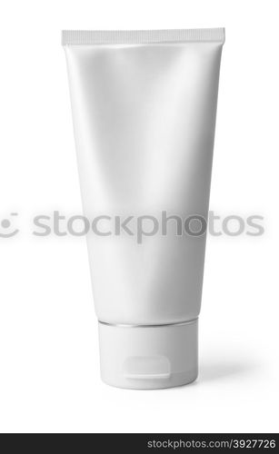 Tube Of Cream Or Gel white plastic product.With clipping path