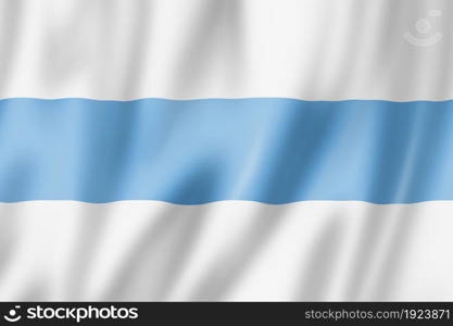 Tucuman province flag, Argentina waving banner collection. 3D illustration. Tucuman province flag, Argentina