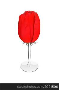 Tulip-styled wine glass 3 (love, valentine day series, 3d isolated objects)